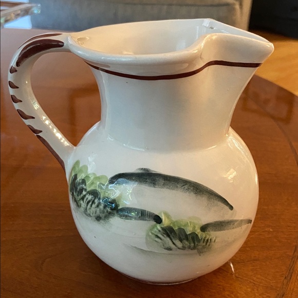 Hand-Painted Ceramic Pitcher - Picture 4 of 8